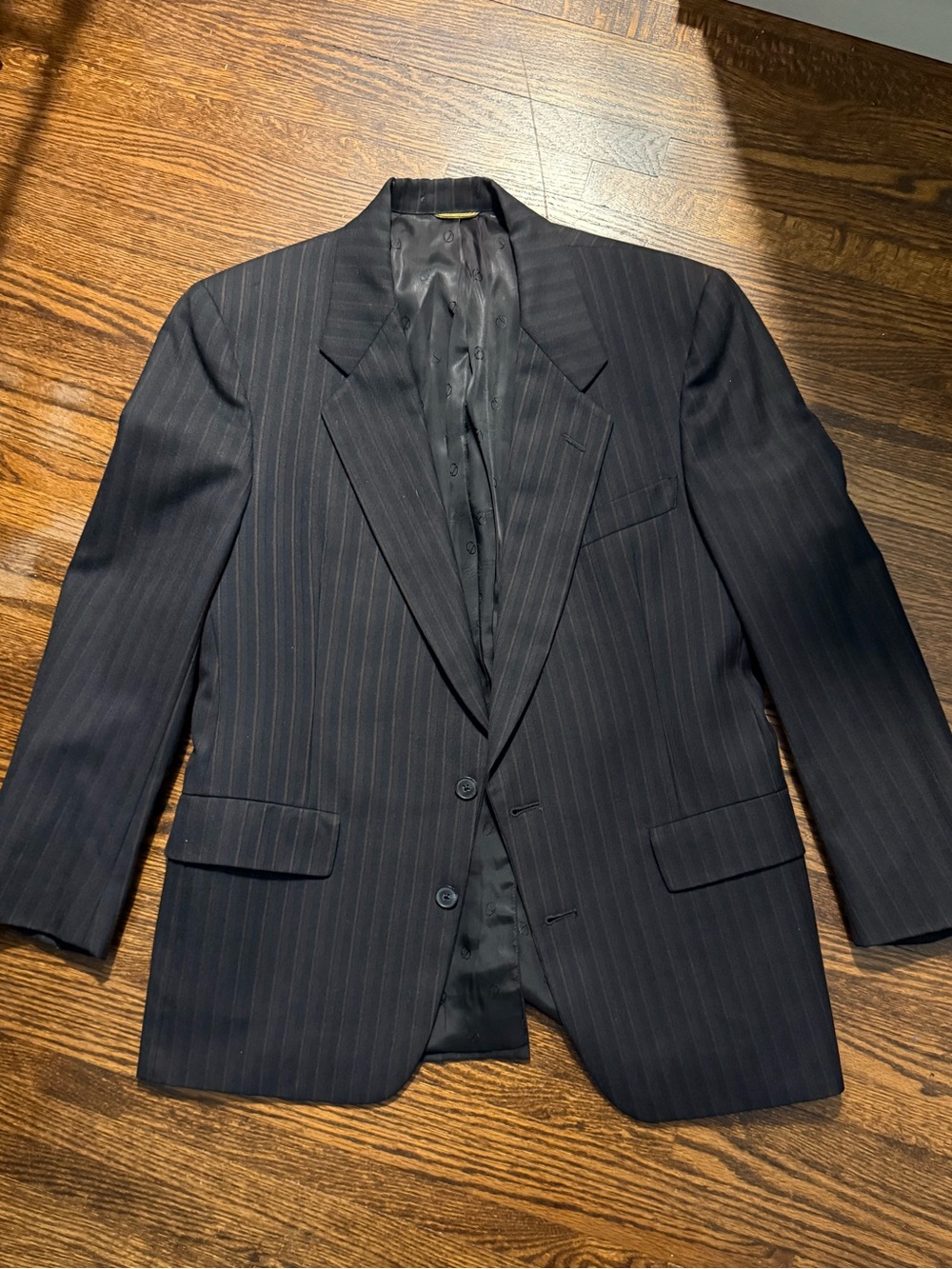 Dior Men's Vintage Black Pinstriped Sport Coat Blazer - Picture 1 of 11